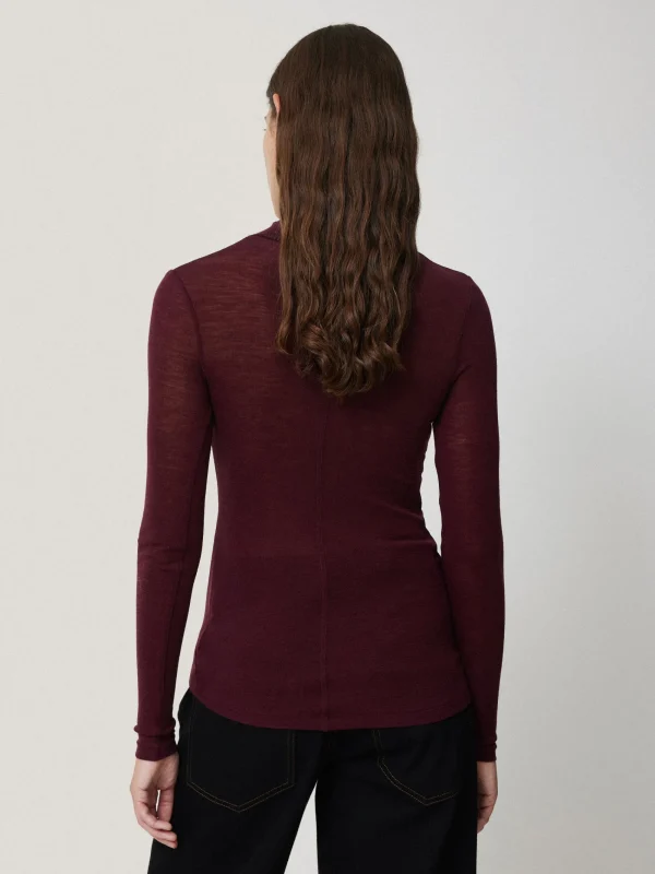 Jigsaw Wool Jersey Polo Neck Top