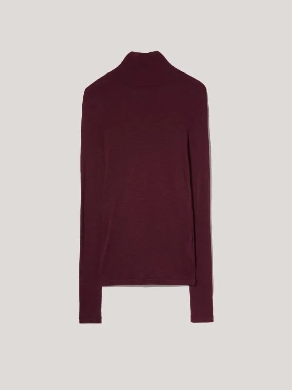 Jigsaw Wool Jersey Polo Neck Top