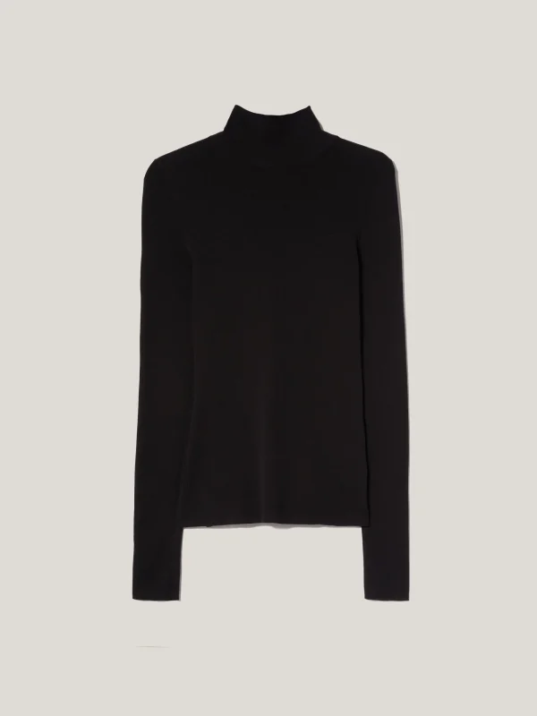 Jigsaw Wool Jersey Polo Neck Top