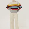 Jigsaw Wool Multi Stripe Turtleneck