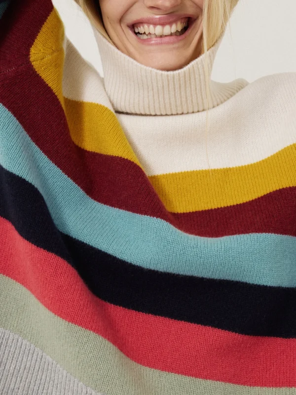 Jigsaw Wool Multi Stripe Turtleneck