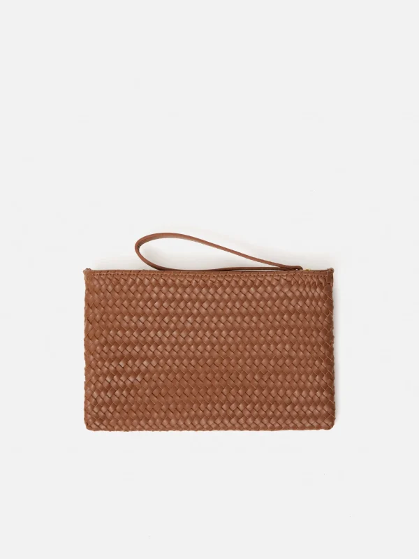 Jigsaw Woven Leather Pouch