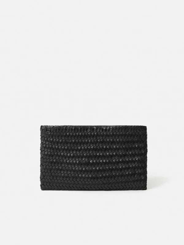 Jigsaw Woven Leather Pouch