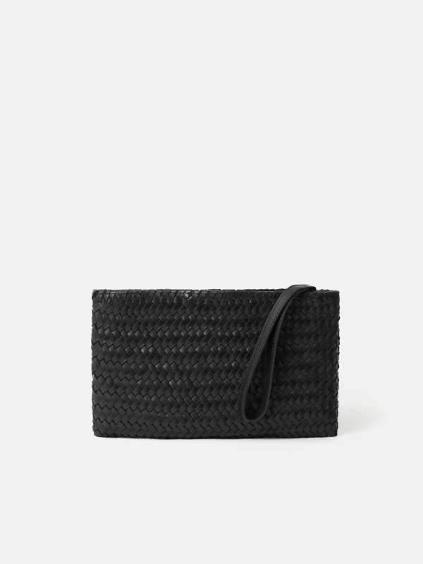 Jigsaw Woven Leather Pouch