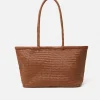 Jigsaw Woven Leather Tote Bag