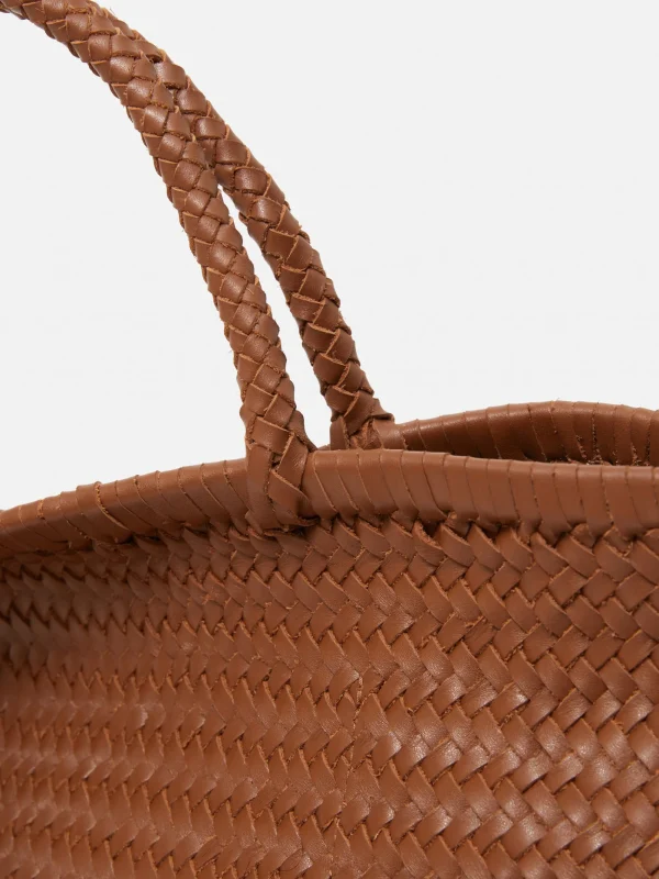 Jigsaw Woven Leather Tote Bag