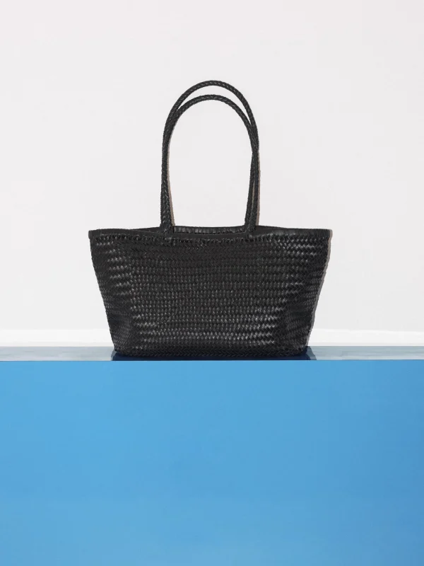 Jigsaw Woven Leather Tote Bag